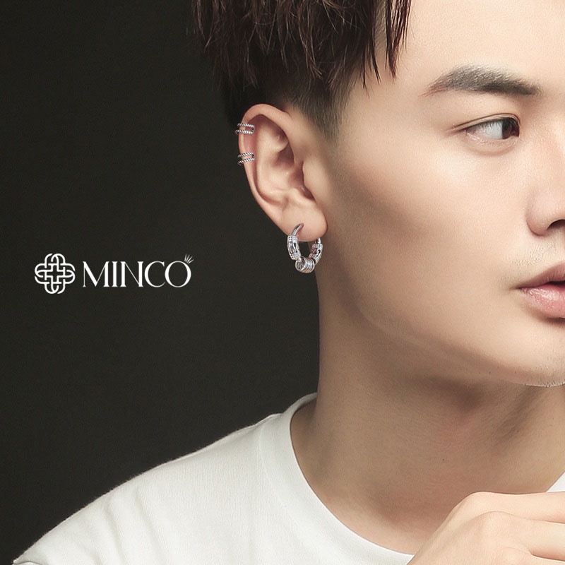 Khuyên tai nam độc đáo Minco Accessories bông tai nam khoen tròn kiểu dáng Hàn Quốc - BT229