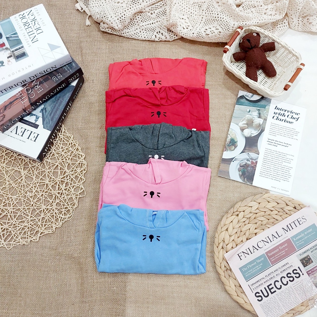 Áo hoodies tai mèo dễ thương AM383 cho bé gái TTR125