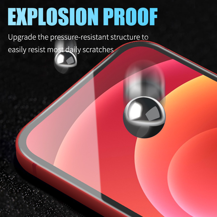 3 Trong 1 Kính Cường Lực+Bảo Vệ Camera+Dán Lưng Điện Thoại Cacbon Chống Vân Tay Cho Iphone 12 11 Pro Max Mini X Xr Xs