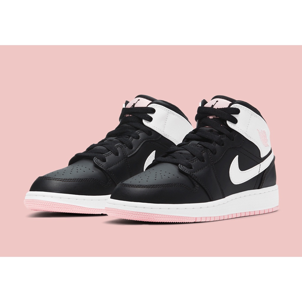 Giày Nike Nữ Jordan 1HÀNG CHÍNH HÃNGAir Jordan 1 Mid Black Arctic Pink- Giày Thể Thao Nữ [555112-061] - Simple Sneaker