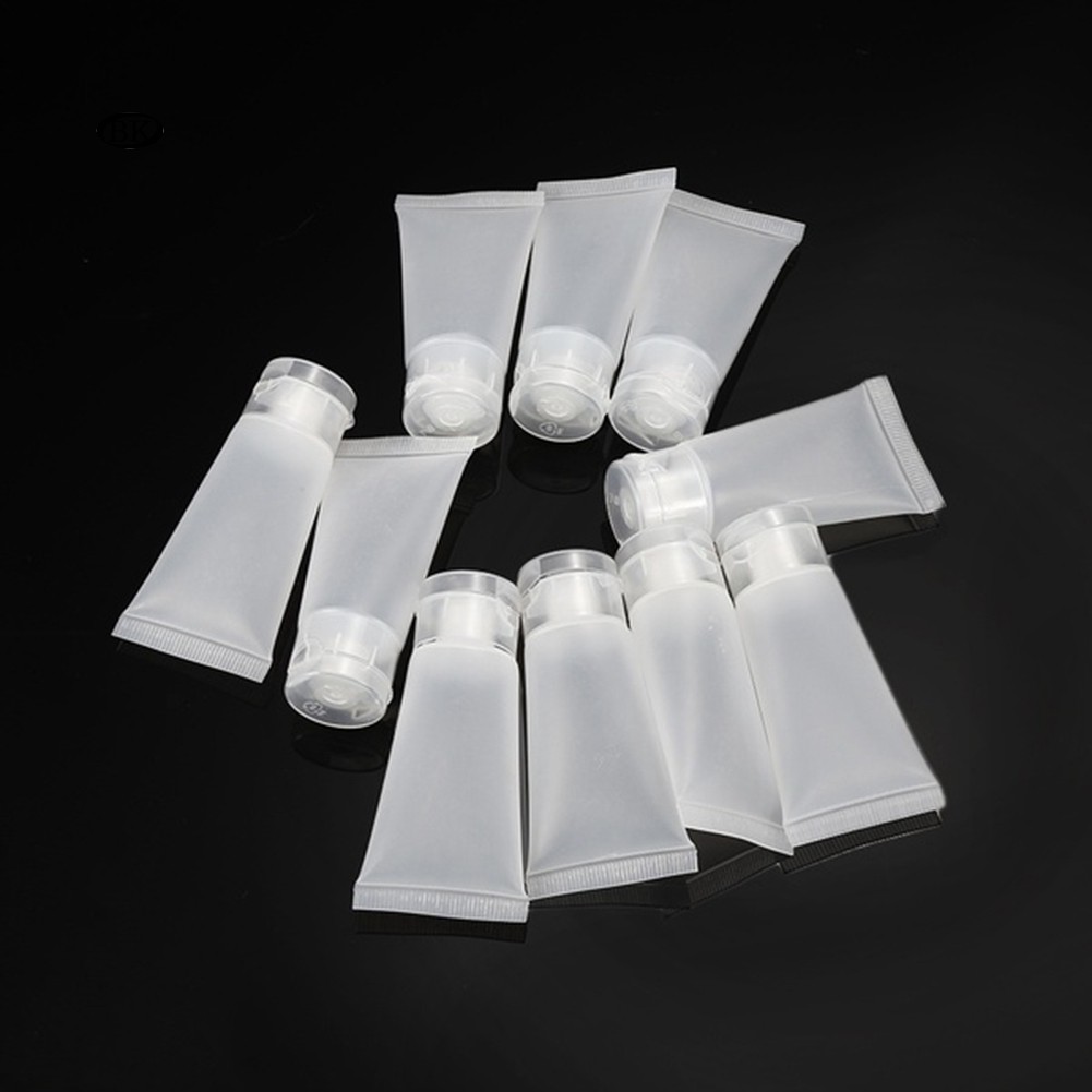Set 10 Lọ Rỗng 15ml Đựng Mỹ Phẩm / Kem Dưỡng Tiện Dụng Khi Đi Du Lịch
