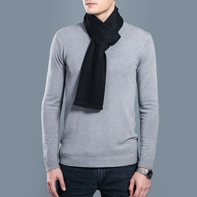 Khăn Choàng Pashmina Mềm Mại Màu Trơn Phối Tua Rua 9 Màu Lựa Chọn Thời Trang Mùa Đông Cho Nam