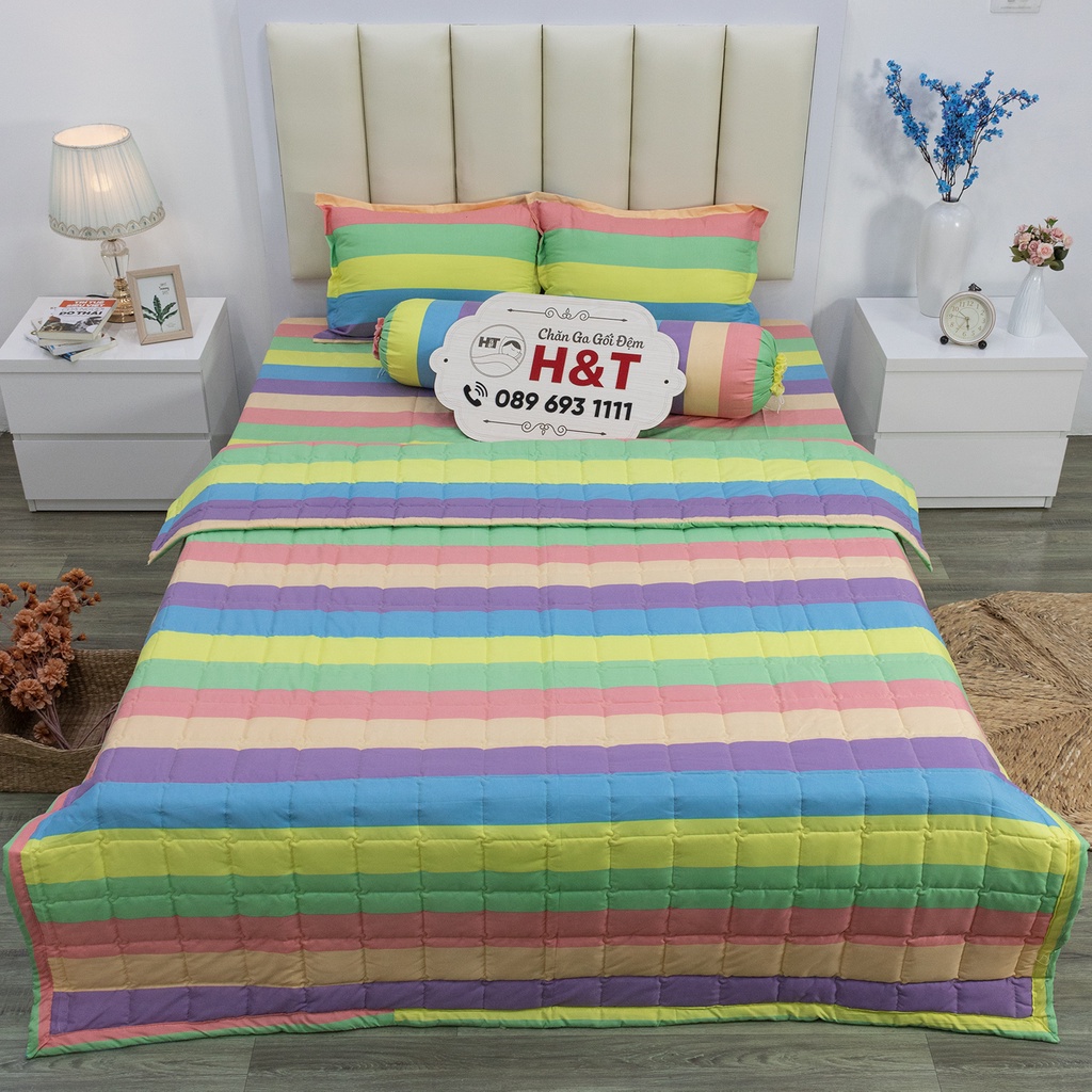 Bộ Chăn Ga Gối 5 món chăn ga drap in 3d,Họa Tiết Phù Hợp Cho Cả Gia Đình,chăn ga drap giá rẻ  CHĂN GA GỐI H&T