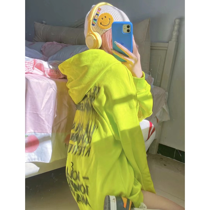 NRVP Áo hoodie nữ tay dài dáng rộng phong cách Hàn Quốc thời trang