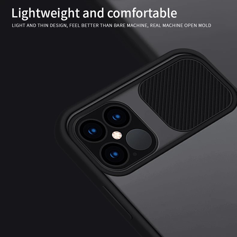 Ốp Điện Thoại Trong Suốt Có Nắp Trượt Bảo Vệ Ống Kính Máy Ảnh Cho iPhone 6 6s 7 8 Plus SE 2020