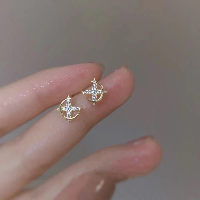 Khuyên Tai Dáng Dài Đính Đá Zircon Ngọc Trai Hình Bông Hoa Ngôi Sao Nhỏ Cao Cấp Hàn Quốc Cho Nữ