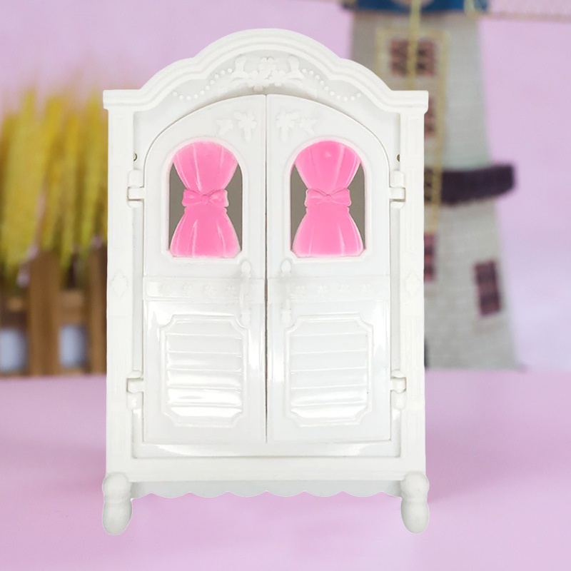 1 bộ đồ chơi tủ quần áo búp bê Barbie mini bằng nhựa