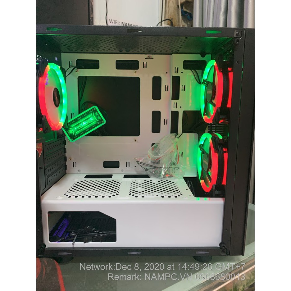 Fan led RGB Coolmoon V1, có hub remote