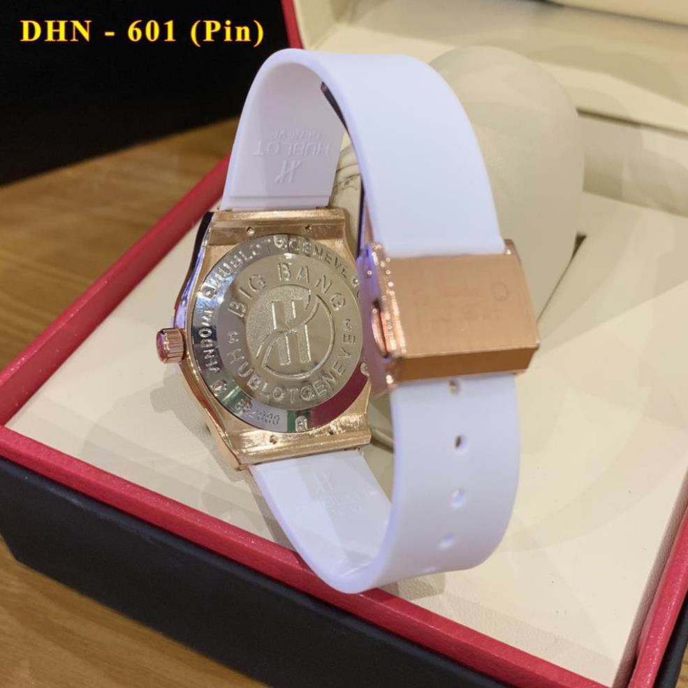 Đồng hồ nữ Hublot HB-34mm mặt tròn đính viền đá dây cao su thơm vani cao cấp DHN601 | BigBuy360 - bigbuy360.vn