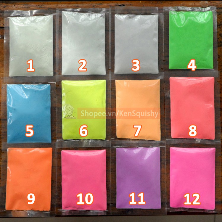 [Mã TOYDEC hoàn 20K xu đơn 50K] Bột Màu Dạ Quang Siêu Sáng 10Gram Nguyên Liệu Handmade Thủ Công