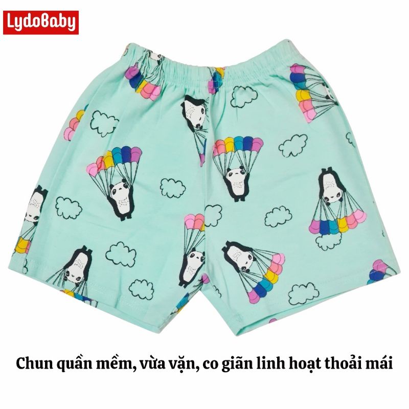 Đồ bộ bé gái Lydobaby cộc tay họa tiết gấu nhảy dù dễ thương chất đẹp 100% cotton 2 tuổi - 10 tuổi size đại