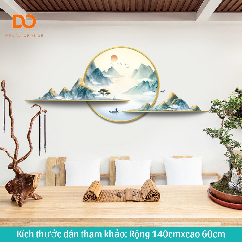 Decal dán tường, Giấy dán tường trang trí phòng ngủ, phòng khách cao cấp cây xanh hoa lá sơn thủy | BigBuy360 - bigbuy360.vn