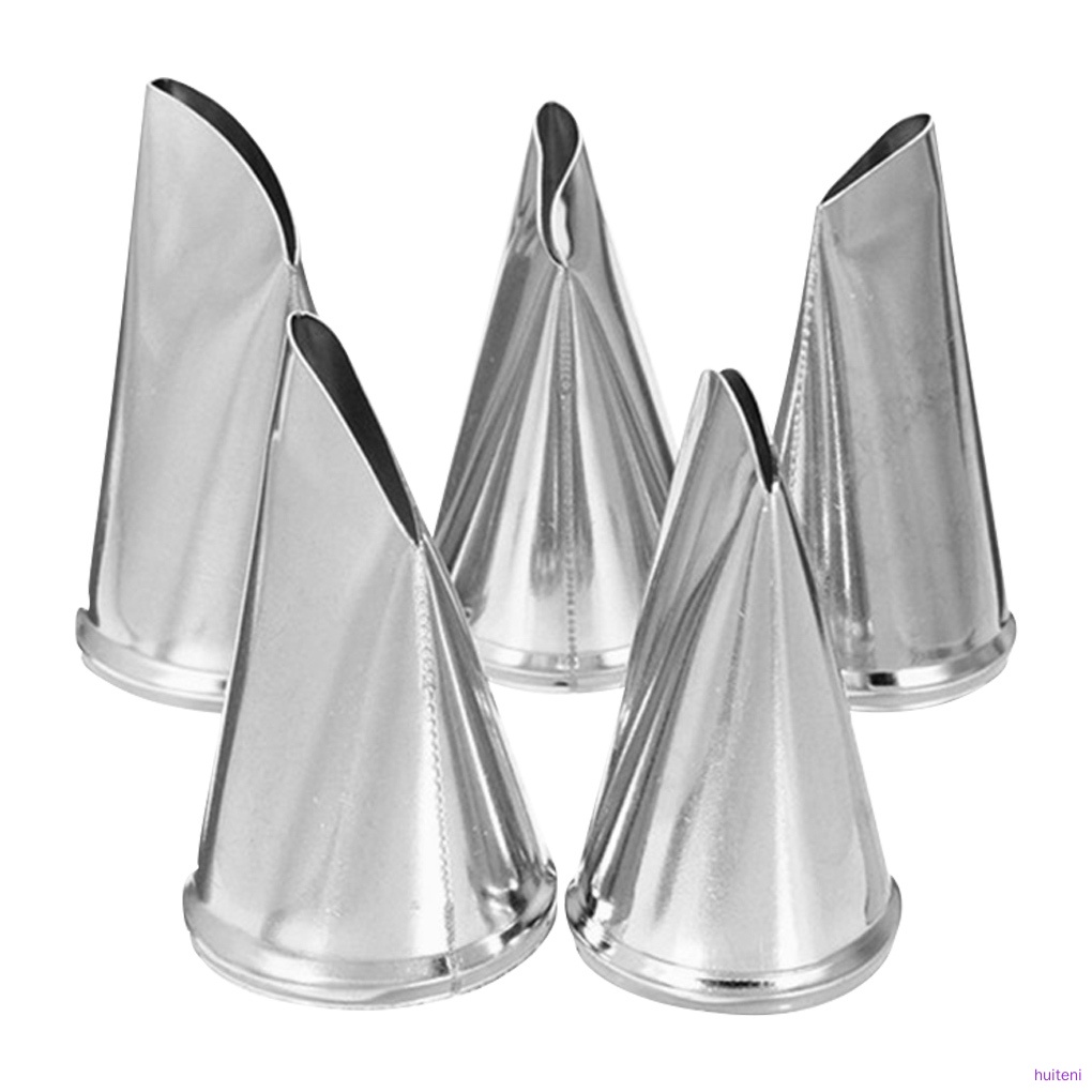 Set 5 đuôi bắt bông kem trang trí đồ ngọt bằng thép không gỉ tiện dụng