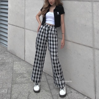 Quần Suông Kẻ Caro Full Size M/L/XL