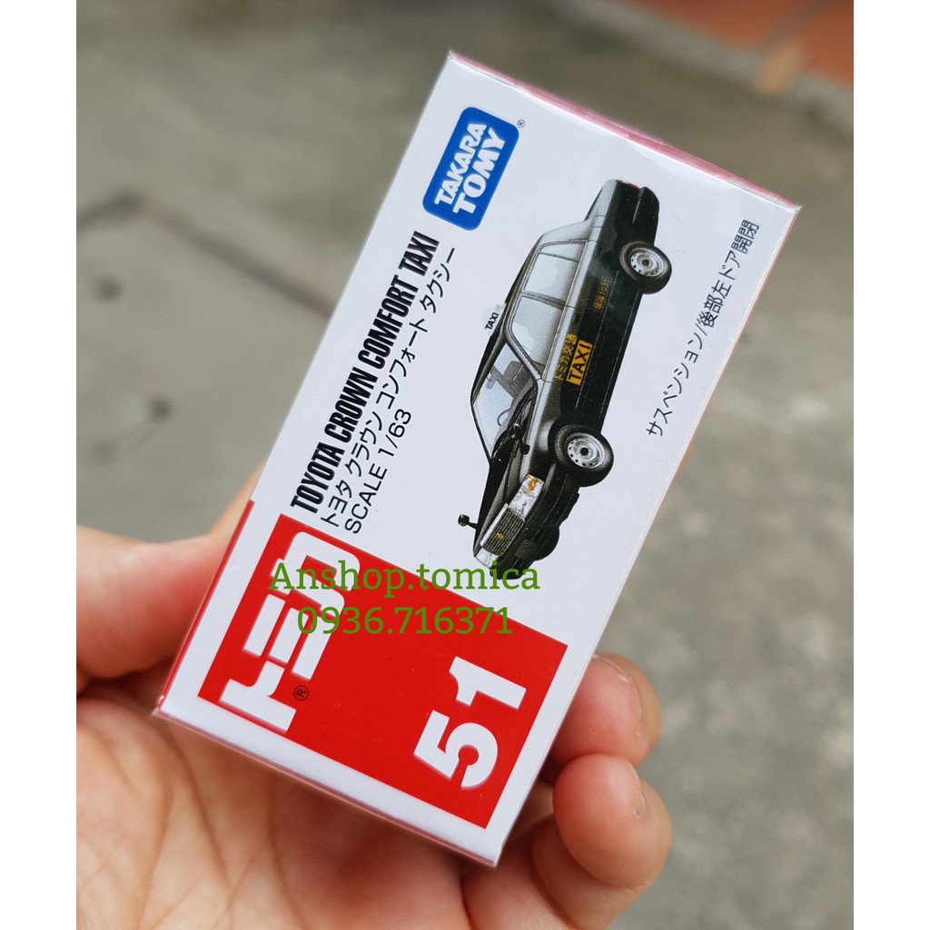 Mô hình xe Taxi màu đen mở được cửa tomica Nhật Bản No51