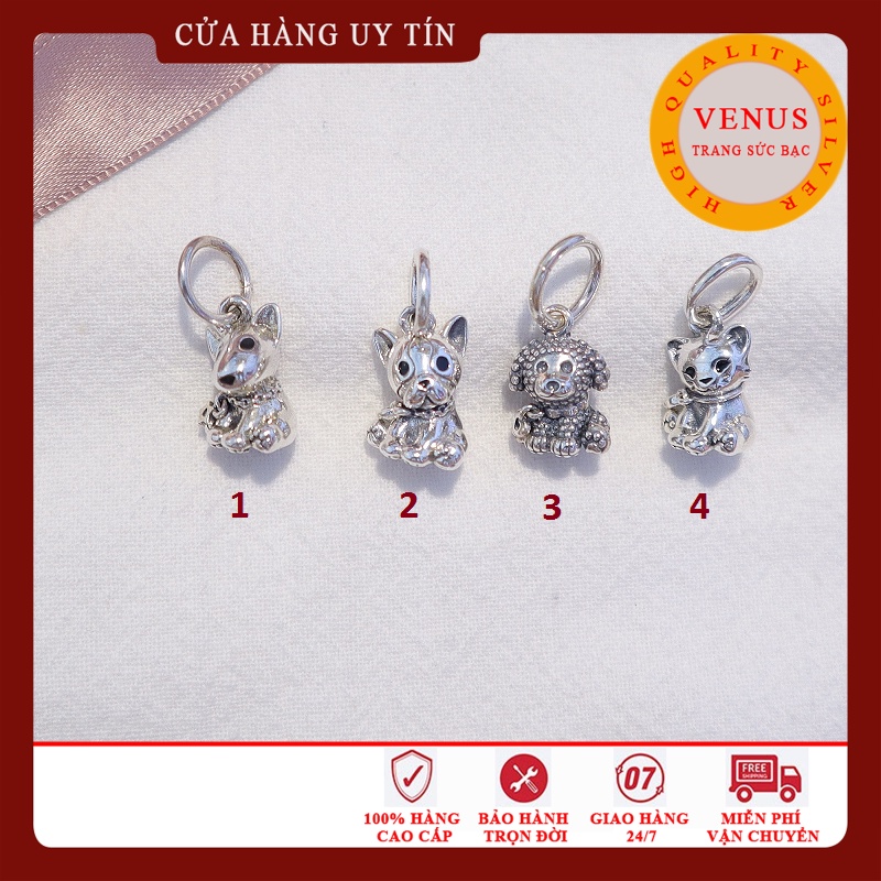 [Charm bạc 925 cao cấp] Charm chó mèo- Mã sản phẩm VENUSCM