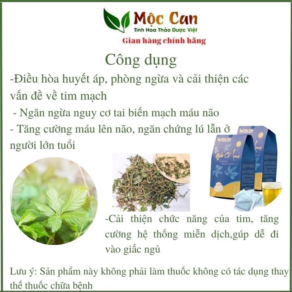 Trà Giảo Cổ Lam Mộc Can Giúp Ổn Định Huyết Áp, Xơ Vữa Động Mạch, Ngủ Sâu Giấc Hộp 125g