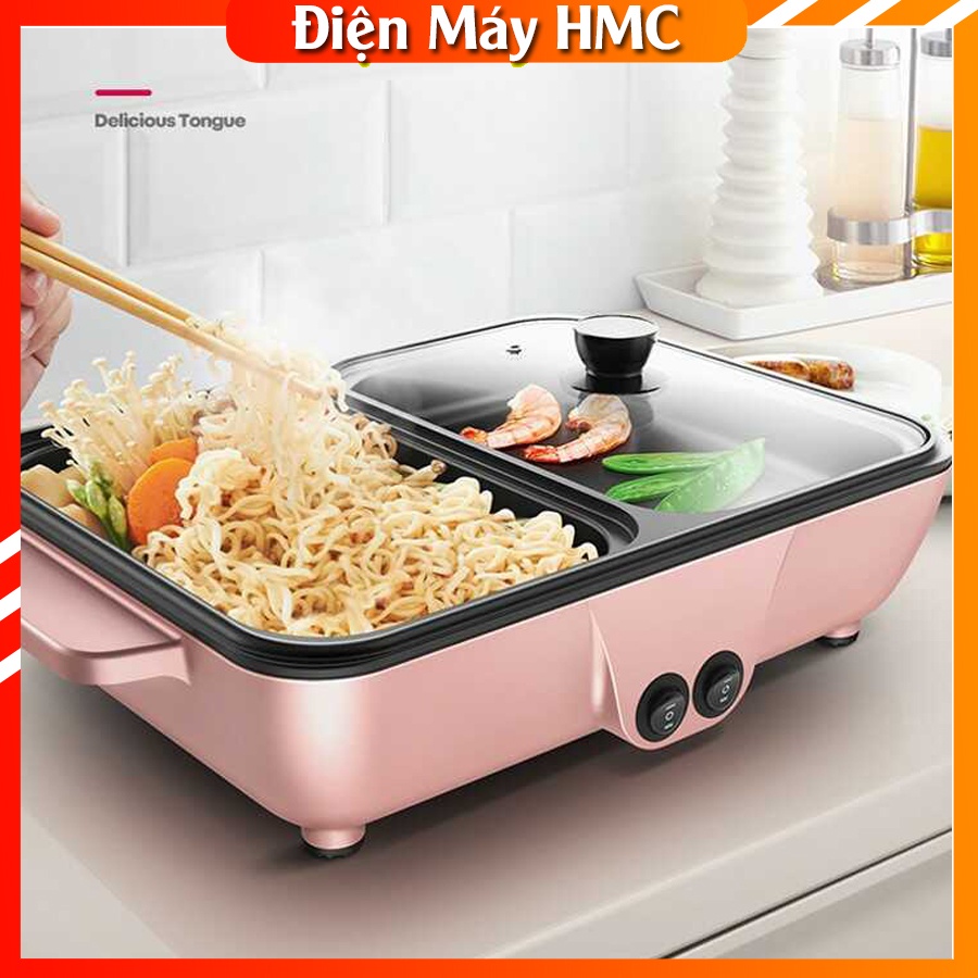 Bếp Lẩu 2 in 1 Mini Hàn Quốc[Sản Phẩm Tiêu Biểu] Bếp Nướng Đa Năng  Bếp Điện Đa Năng Cofy