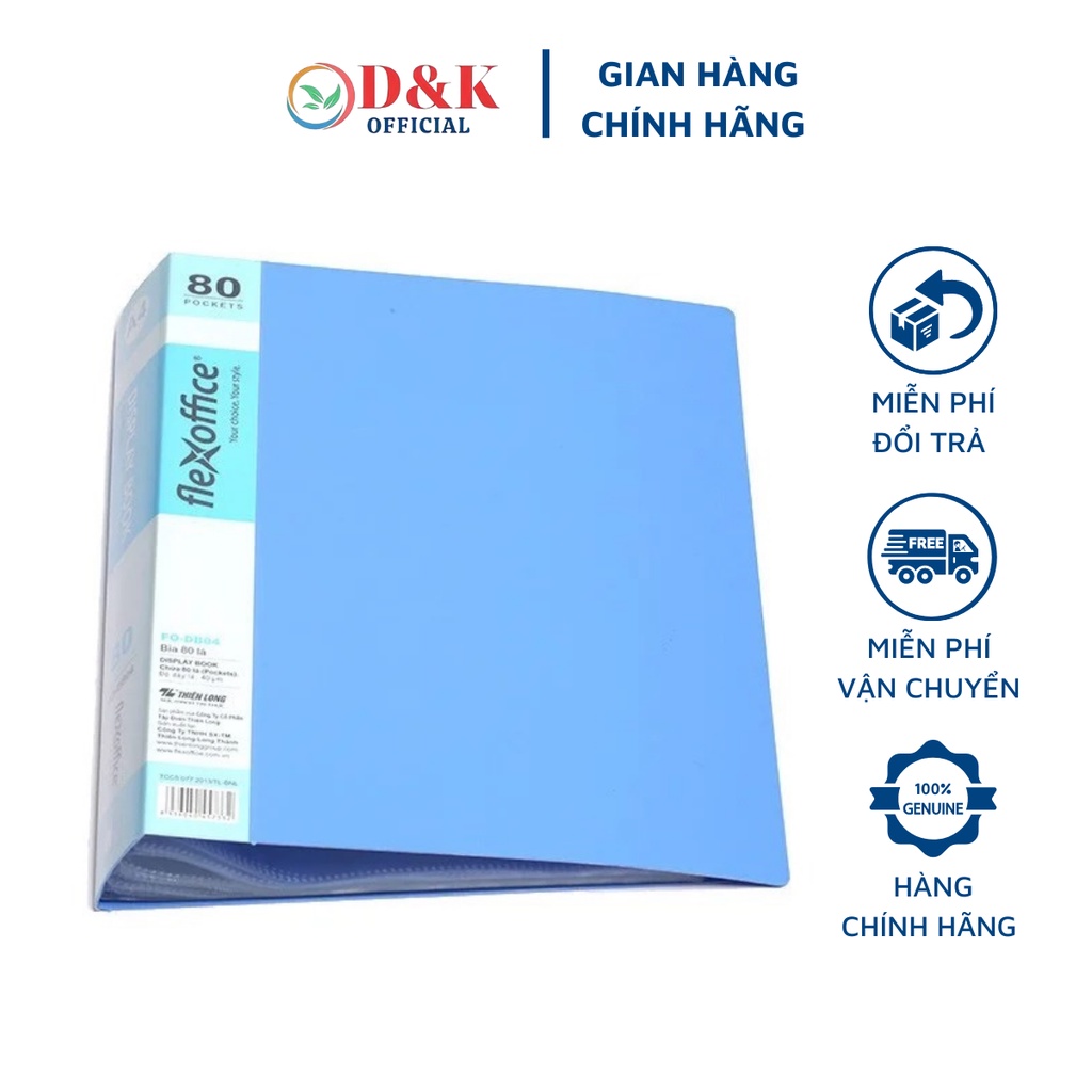 Bìa Lá A4 Thiên Long Màu Xanh Thiết Kế Trang Nhã Đa Năng Giúp Dễ Dàng Bảo Quản Tài Liệu
