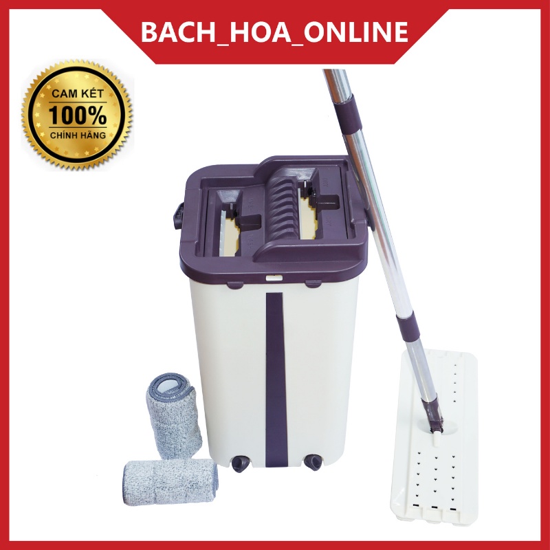 (HCM) Cây Lau Nhà Tự Động Gạt Nước Kèm Thùng Vắt thông minh Và Làm Sạch Hàng Siêu Đẹp - FULL NẤP