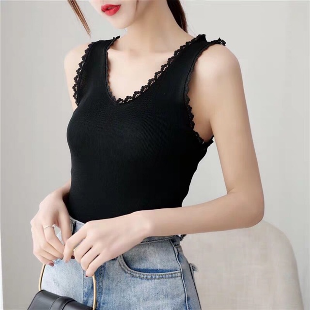 Áo len ba lỗ pha ren.sỉ 85k