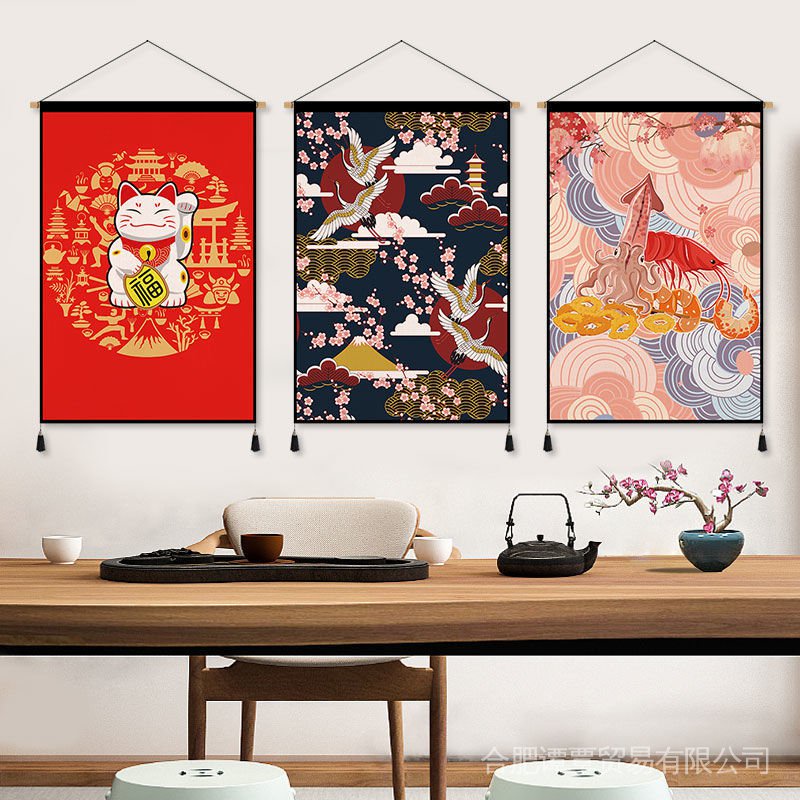 Tranh Vải Treo Tường Trang Trí Nội Thất Phong Cách Nhật Bản