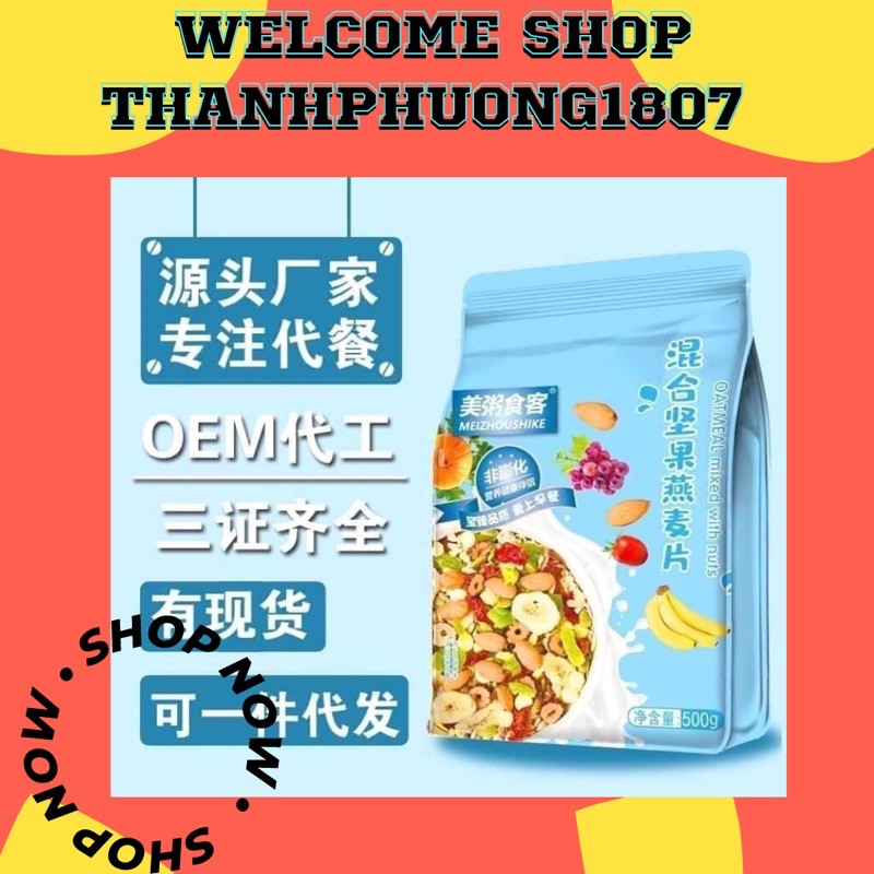 NGŨ CỐC MIX GIẢM CÂN ĂN KIÊNG TÚI XANH GÓI 500G