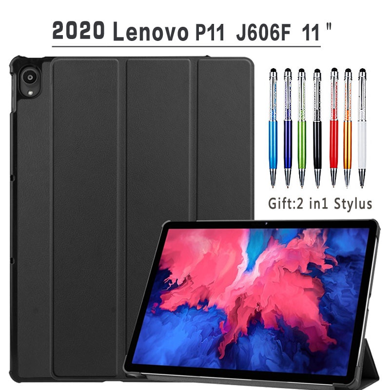 Bao Da Pu Nắp Gập Từ Tính Thời Trang Sang Trọng Cho Lenovo Xiaoxin Pad P11 J606F Lenovo P11 Tb-J606F J606N
