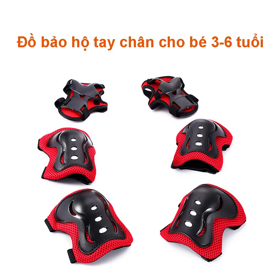 Bộ bảo hộ tay chân cao cấp cho bé chơi xe thăng bằng đạp xe trượt patin trượt ván happyfamily