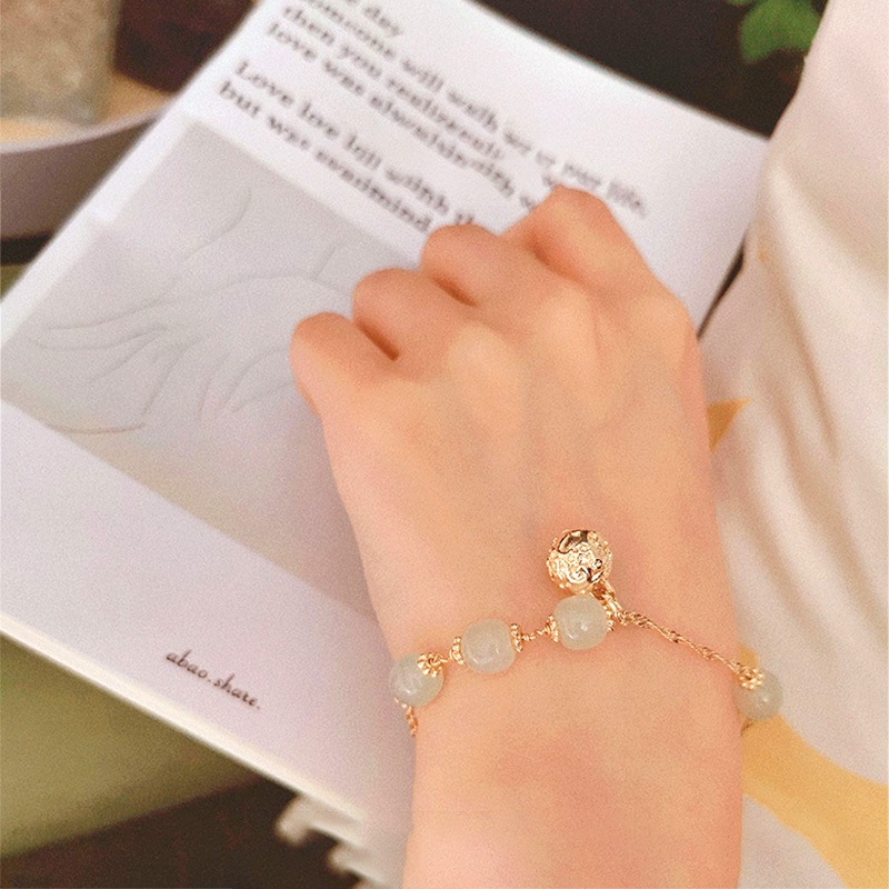 Vòng tay chuỗi MANYUE xỏ hạt màu kẹo thanh lịch thời trang cho nữ
