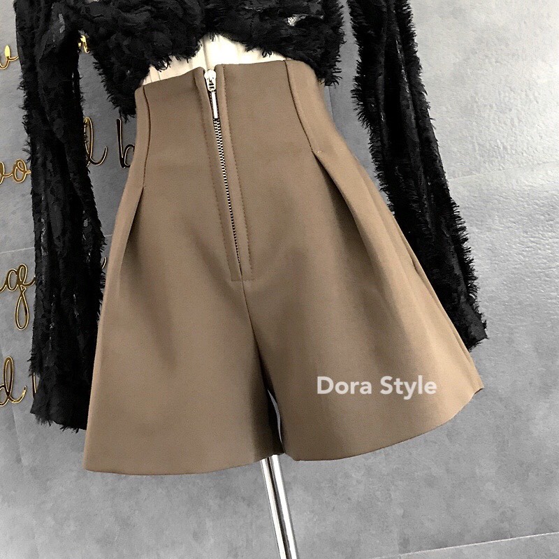 Quần Short Nữ Khóa Trước Cạp Cao Dora Style M622