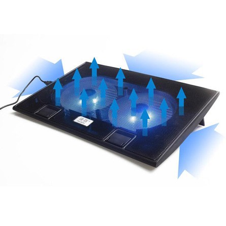 Đế Tản Nhiệt Laptop COOLING PAD L6 - Công Tắc On/Off - 2 Chế Độ Nâng, Quạt Siêu Mát, Full Box - Mới 100%