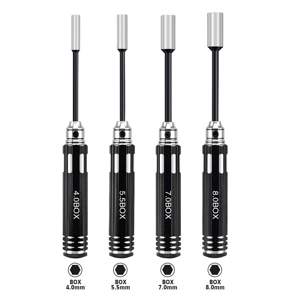 Set 4 Tua Vít Đầu Lục Giác 4.0 5.5 7.0 8.0 Cho Mô Hình Điều Khiển Từ Xa