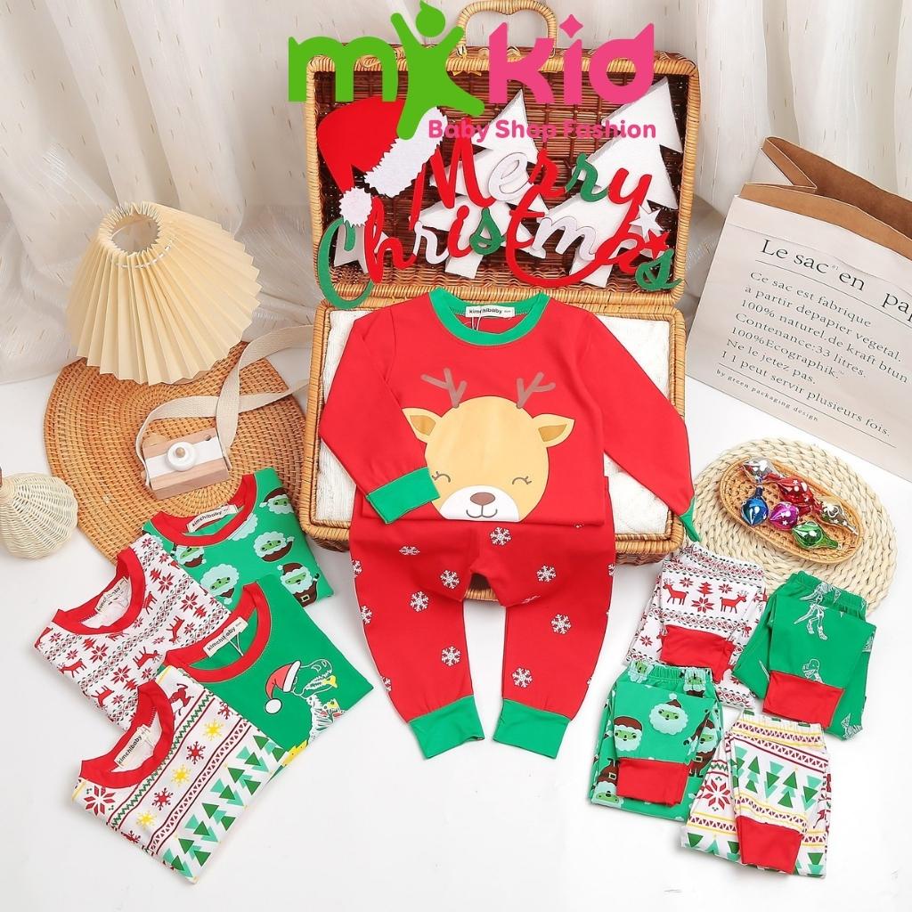 Bộ NOEL Cho Bé  Bộ Giáng Sinh Dài Tay Minky Mom Cho Bé Trai Bé Gái Với Các Họa tiết Siêu Dễ Thương