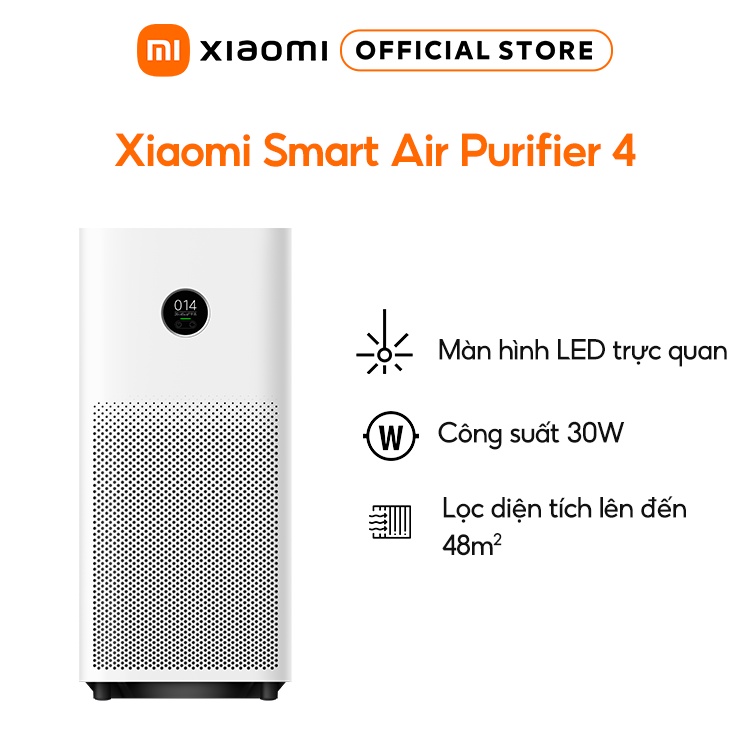 Máy lọc không khí Xiaomi Mi Air Purifier 4 | Chính hãng - Bảo hành 12 tháng