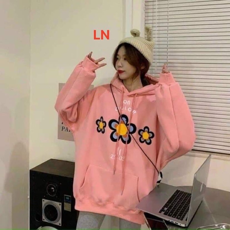 Áo hoodie ba bông hoa LN11
