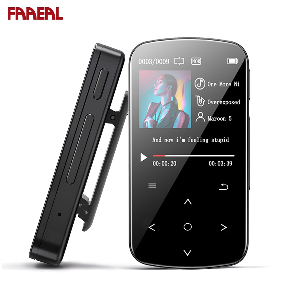 Máy nghe nhạc MP3/đài FM bluetooth mini FAAEAL BENJIE M9 phong cách thể thao + máy đếm bước ghi âm điện tử hỗ trợ thẻ TF