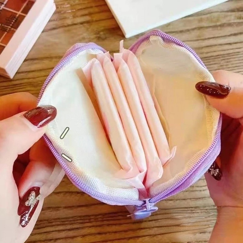 Túi Đựng Đồ Trang Điểm/Khăn Giấy/ Son Môi Họa Tiết Hoạt Hình Dễ Thương Gọn Nhẹ Tiện Dụng Mang Theo Du Lịch