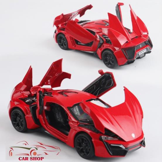 Xe mô hình hợp kim siêu xe Lykan Hypersport tỉ lệ 1:32 màu đỏ