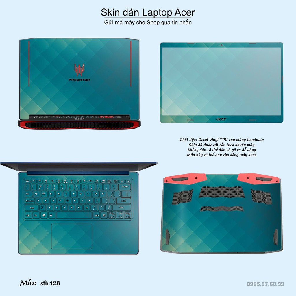 Skin dán Laptop Acer in hình Hoa văn sticker _nhiều mẫu 21 (inbox mã máy cho Shop)