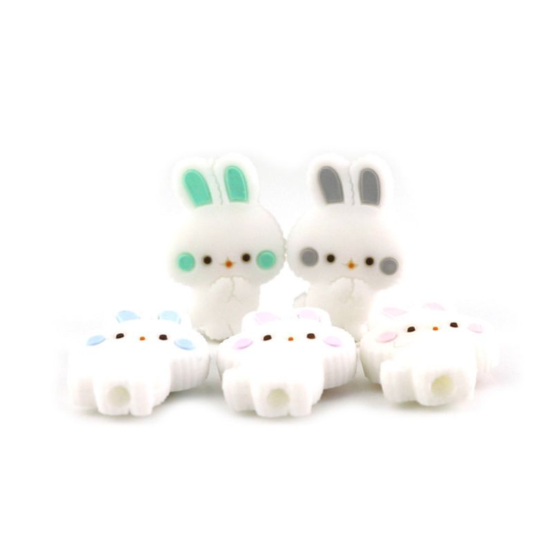 Bộ 5 Hạt Silicone Mini Phụ Kiện Chăm Sóc Răng Miệng Cho Bé Sơ Sinh