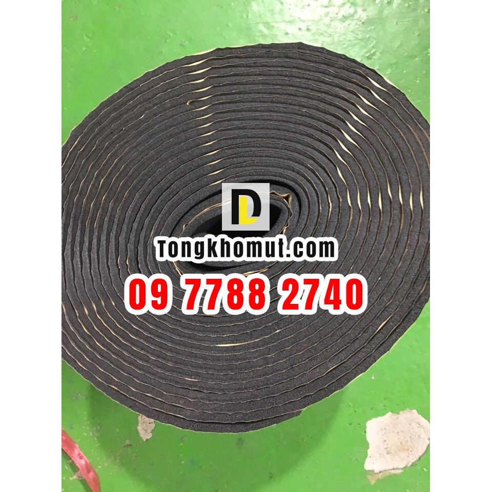 Zoăng xốp / ron tiêu âm chống cháy dán cửa - dài 8m, bản rộng 5cm