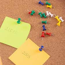 Ghim mũ nhựa nhiều màu, gắn bảng ghim, gắn giấy ghi chú