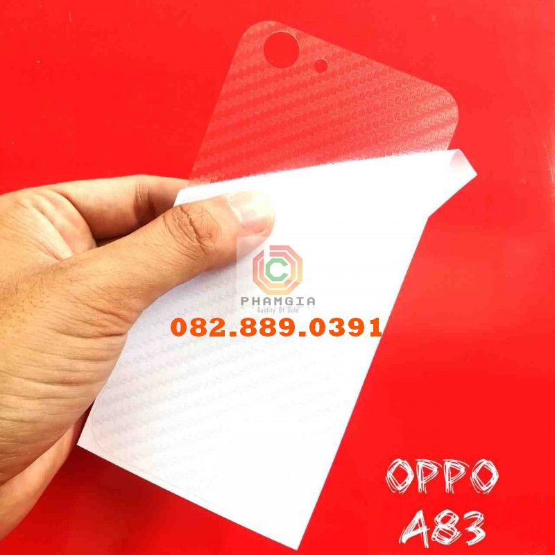 Miếng dán mặt lưng skin carbon Oppo A71/ A83/ A3S/ A7 2018/ A1K