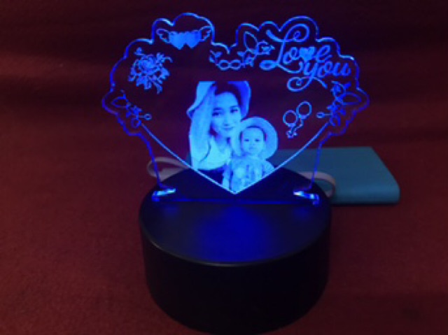 Đèn ngủ 3d led, quà tặng khắc hình ảnh theo yêu cầu