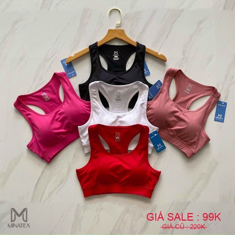 Áo Tập Gym Yoga Xuất Khẩu Minatex, Áo bra tập gym nữ có mút ngực đi kèm