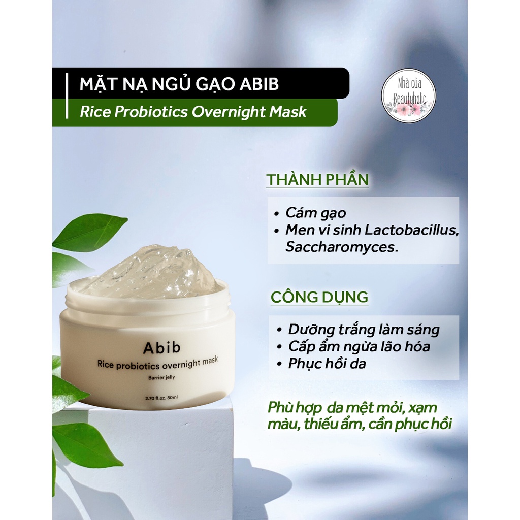Mặt nạ ngủ gạo ABIB RICE PROBIOTICS OVERNIGHT MASK