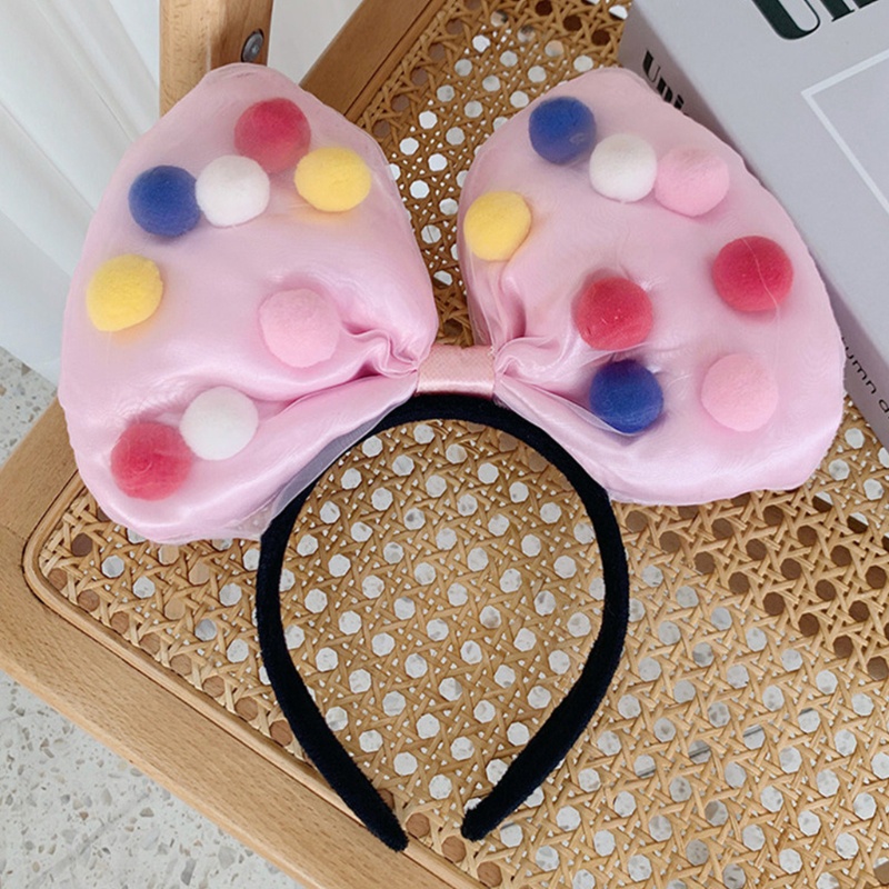 Flgo Băng Đô Cài Tóc Đính Nơ To Dễ Thương