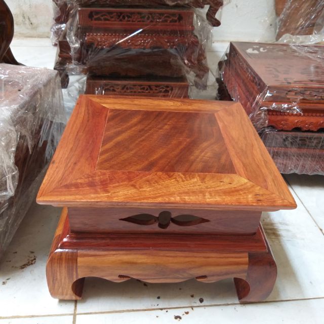 Đôn gỗ hương mặt vuông 25cm cao 18cm