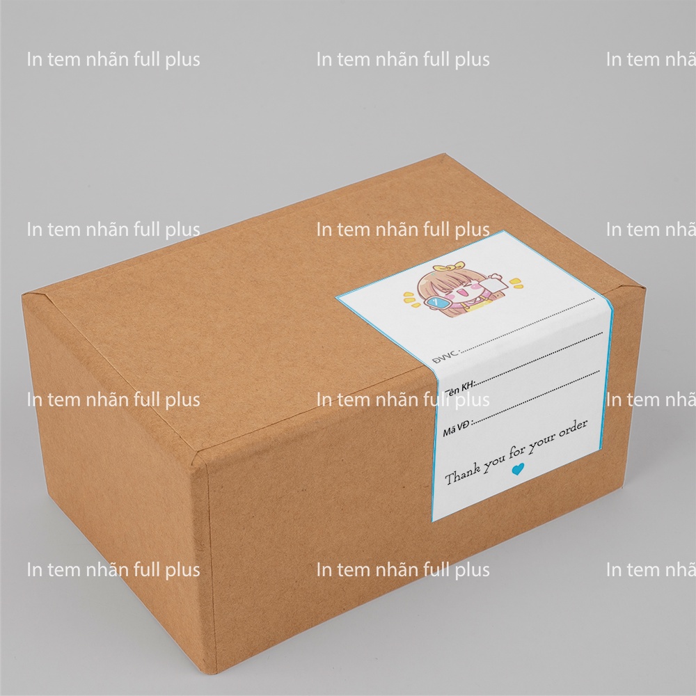 Combo 100 tem dán Thank You, Tem dán ghi mã Đơn Hàng